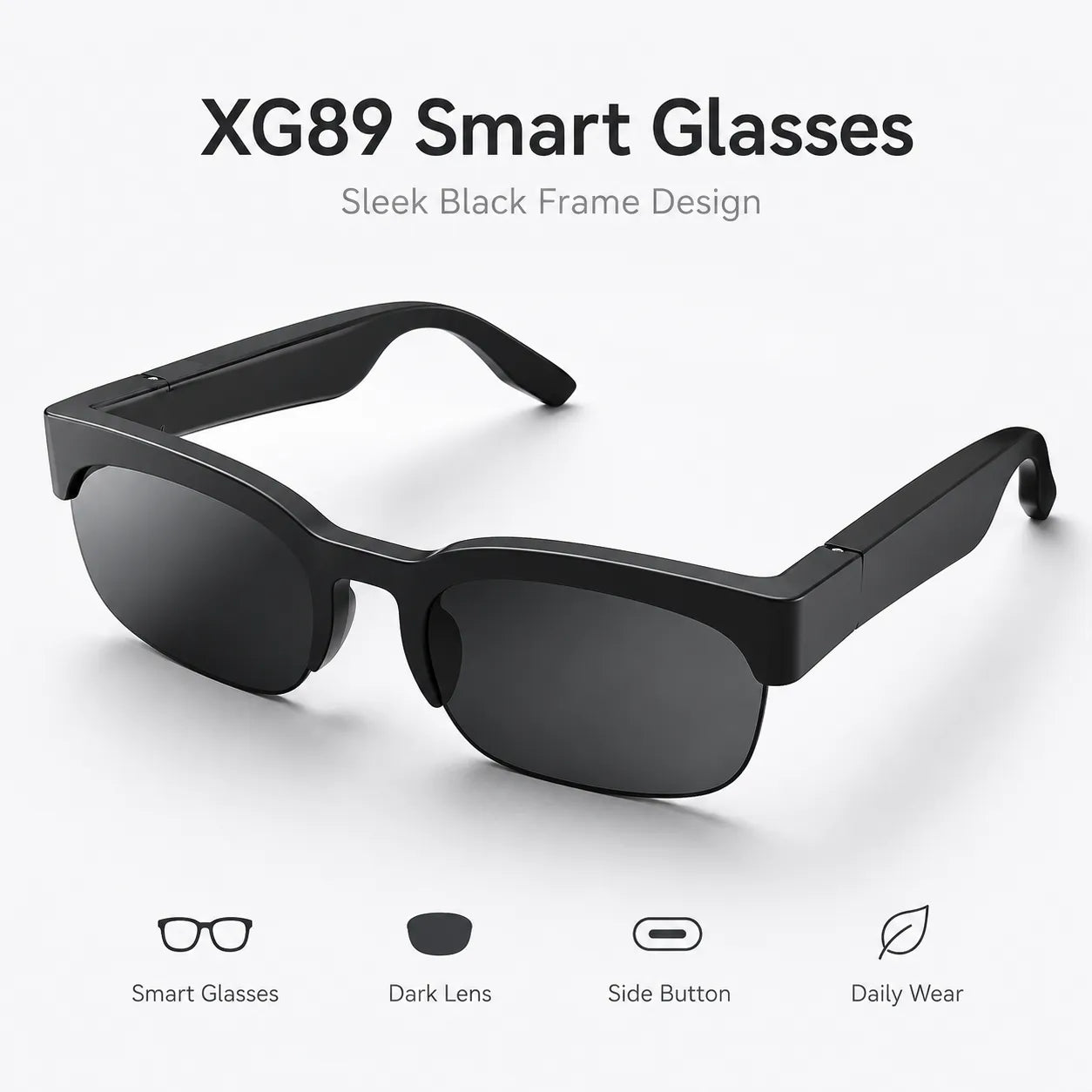 XG89 Smart Bluetooth Sunglasses – Wireless Audio, Built-In Microphone & Hands-Free Calling